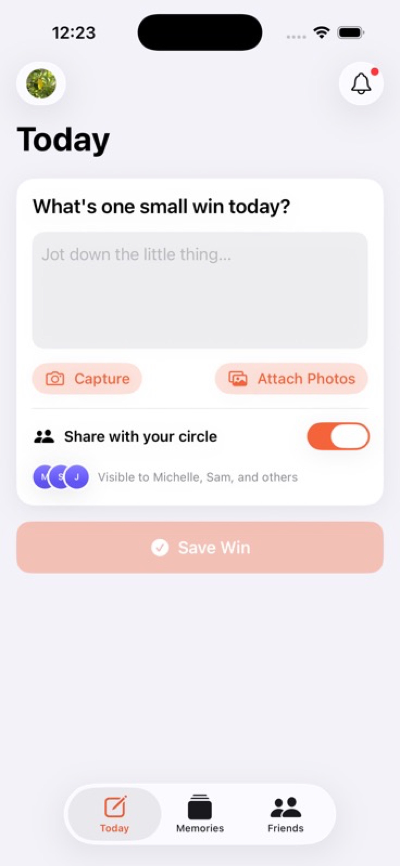 CoJourney — capture one small win today