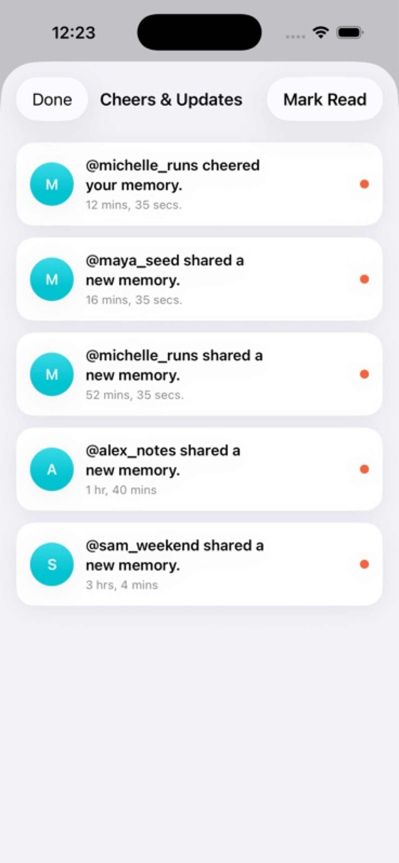 Stay close with cheers and updates